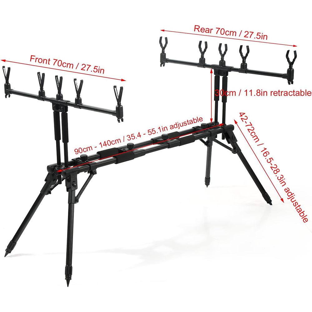 JSFUN  Adjustable 5-Rod Fishin - Fishing Rod Pod 评论和价格