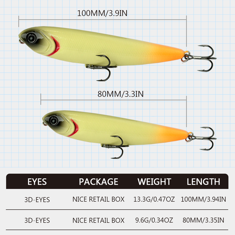 WATERBOY 8cm 9g 10cm 13g Penci - Fishing Equipment Market 评论和价格